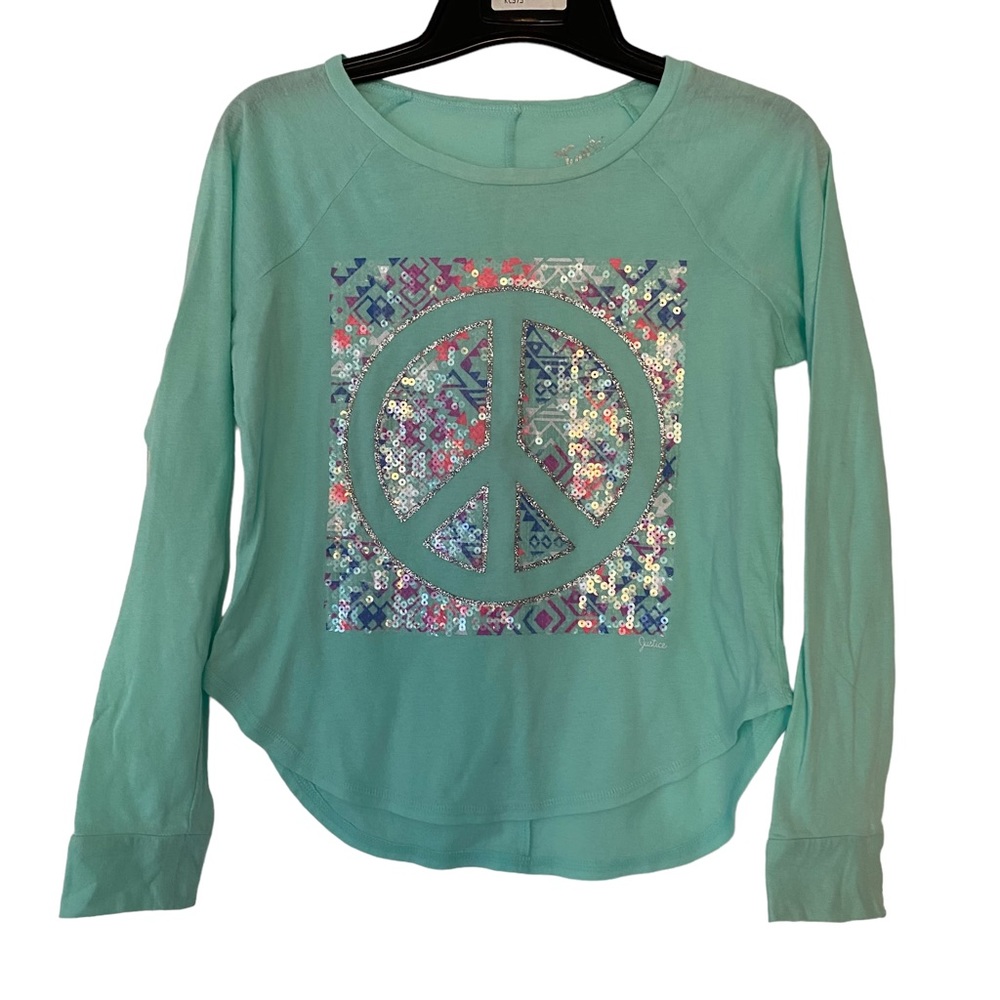 Justice Sparkly Long Sleeve Top - Girls Size 10